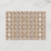 Een bruin tapijt met een symmetrische ontwerpfunct afsprakenkaartje (Voorkant)
