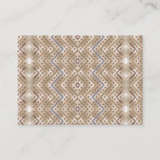 Een bruin tapijt met een symmetrische ontwerpfunct afsprakenkaartje (Voorkant)