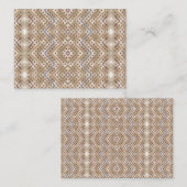 Een bruin tapijt met een symmetrische ontwerpfunct afsprakenkaartje (Voorkant / Achterkant)