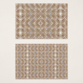 Een bruin tapijt met een symmetrische ontwerpfunct visitekaartje (Voorkant /achterkant)