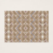 Een bruin tapijt met een symmetrische ontwerpfunct visitekaartje (Voorkant)