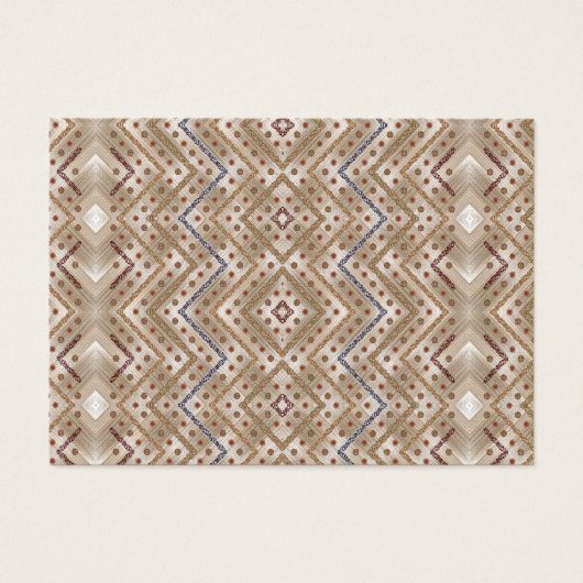Een bruin tapijt met een symmetrische ontwerpfunct visitekaartje (Voorkant)