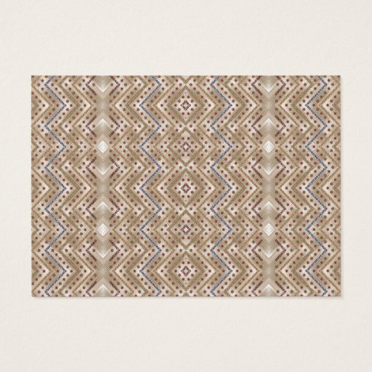 Een bruin tapijt met een symmetrische ontwerpfunct visitekaartje (Achterkant)