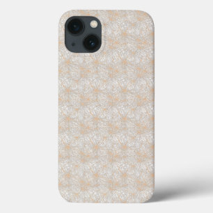 Een bruine achtergrond met een patroon van cirkels Case-Mate iPhone case
