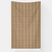 Een bruine en beige achtergrond met een golvend on spandoek (Verticaal)