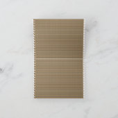 Een bruine en beige gestreepte achtergrond bedankkaart (Binnen)