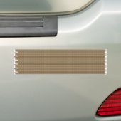 Een bruine en beige gestreepte achtergrond bumpersticker (Op auto)
