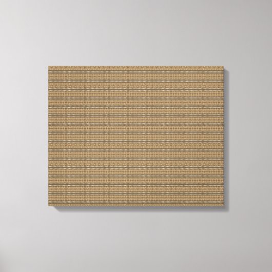 Een bruine en beige gestreepte achtergrond canvas afdruk (Voorkant)