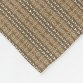 Een bruine en beige gestreepte achtergrond fleece deken (Hoek)
