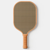 Een bruine en beige gestreepte achtergrond pickleball paddle (Voorkant)