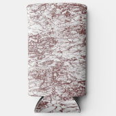 Een bruine en witte achtergrond met een ruwe textu seltzer blikjeskoeler (Voorkant)