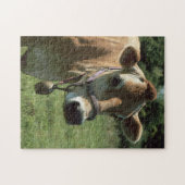 Een bruine Jersey koe in Summer Meadow puzzle Legpuzzel (Horizontaal)