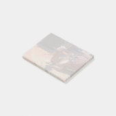 Een bruine kamel met zadelaar en knuppel post-it® notes (Schuin)