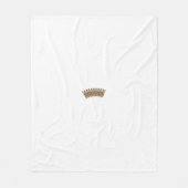 Een bruine kroon met een witte achtergrond fleece deken (Voorkant)