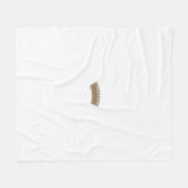 Een bruine kroon met een witte achtergrond fleece deken (Voorkant (Horizontaal))