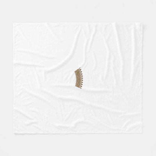 Een bruine kroon met een witte achtergrond fleece deken (Voorkant (Horizontaal))