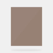 een bruine muur met een klok erop acryl bord (Voorkant)