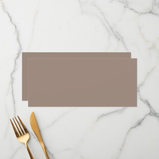 Een bruine muur met een menu (Voorkant / Achterkant in situ)