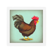 Een bruine rooster