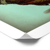 Een  bruine rooster poster (Hoek)