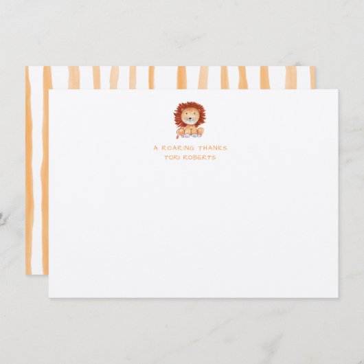 Een brullende bedankkaart (Voorkant / Achterkant)