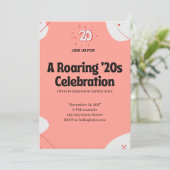 Een brullende jaren ’20 viering kaart (Staand voorkant)