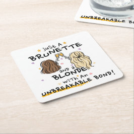 Een brunette en een blond Onderzetter