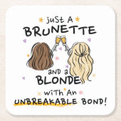 Een brunette en een blond Onderzetter (Voorkant)