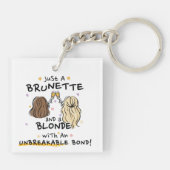 Een brunette en een blonde Sleutelhanger (Achterkant)