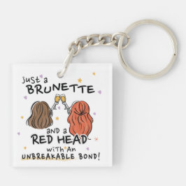 "Een brunette en een rood hoofd" Sleutelhanger