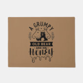 Een brutaal oud Beer en zijn honing Deurmat (Voorkant)