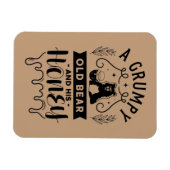 Een brutaal oud Beer en zijn honing Magneet (Horizontaal)