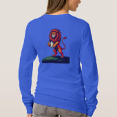 Een Brute Rode Leeuw Rijzend T-shirt (Achterkant)