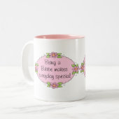 Een Bubbe zijn maakt dagelijks speciaal Tweekleurige Koffiemok (Voorkant links)