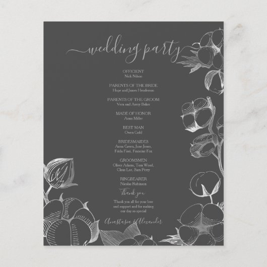 Een budgetelegante bruiloft-kaart. Flyer (Achterkant)