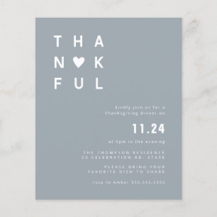 Een budgetminimalistische blauwe Thanksgiving uitn