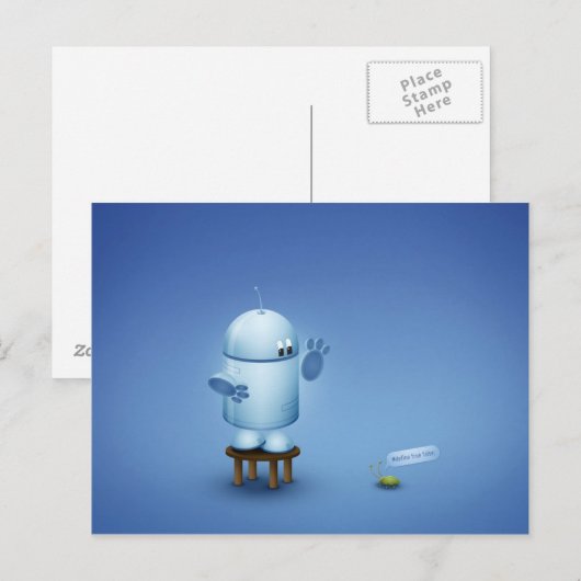 Een bug briefkaart (Voorkant / Achterkant)