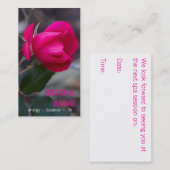 Eén buiroze roze roze foto-afspraak afsprakenkaartje (Voorkant / Achterkant)