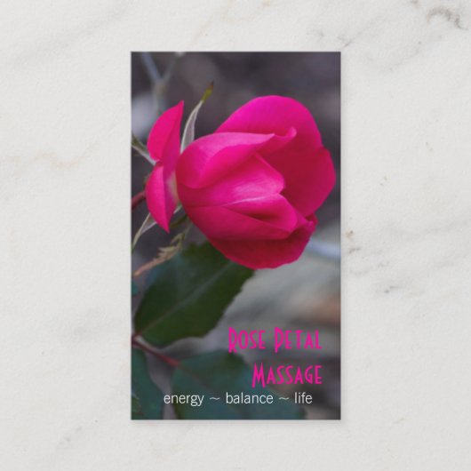 Eén buiroze roze roze foto-afspraak afsprakenkaartje (Voorkant)