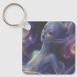 Een buitenaards/Alien meisje gaat slapen Sleutelhanger