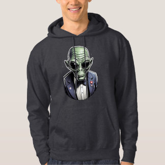 Een buitenaards wezen gekleed in een pak. hoodie