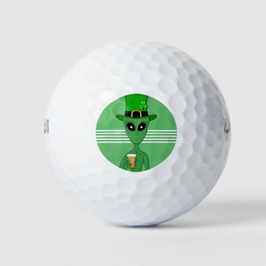 Een buitenaards wezen op St. Patrick's Golfballen (Voorkant)