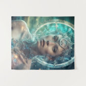 Een buitenaardse sciencefictionvrouw wandkleed (Voorkant (horizontaal))