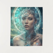 Een buitenaardse sciencefictionvrouw wandkleed (Voorkant)