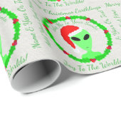 Een buitenlanders uit de kerstman personaliseert d cadeaupapier (Rol Hoek)