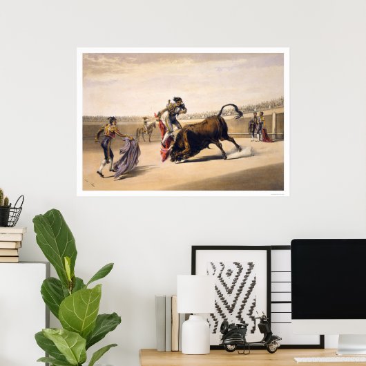 Een bull lekken poster (Thuiskantoor)