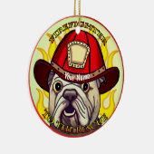 Een Bulldog brandweerman ornament (Rechts)