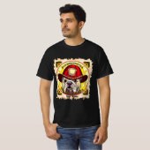 Een bulledog brandweerman t-shirt (Voorkant volledig)
