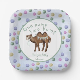 Eén bultje Twee bultjes Twin Baby Shower Papieren Bordje