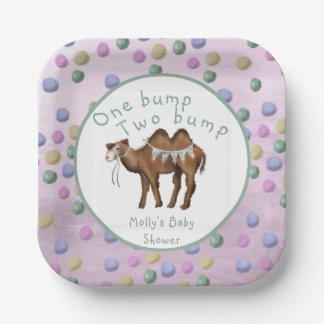 Eén bultje Twee bultjes Twin Baby Shower Papieren Bordje